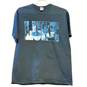 Gildan T-Shirt Mens XL Black Cotton Luke Bryan Graphic Tour Shirt